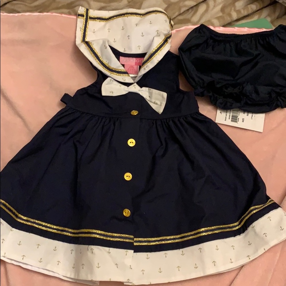Baby girl Navy outfit!